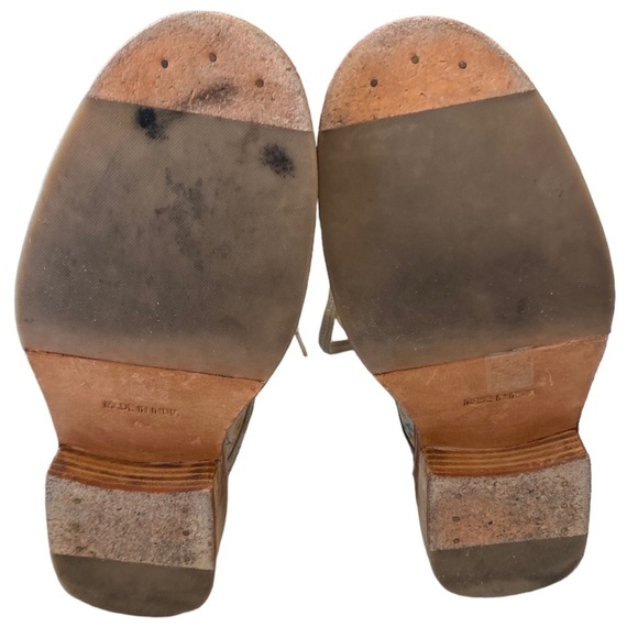 Like New Free People Santa Fe Bootie Ivory Floral Combat Size 40 EU / US 9.5-10 - Picture 8 of 11